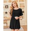 imageEkouaer Nightgowns for Women Bamboo Viscose Sleep Shirts Short Sleeve Nightshirt Casual Sleepdress Soft Sleepwear SXXXLBlack