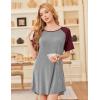 imageEkouaer Nightgowns for Women Bamboo Viscose Sleep Shirts Short Sleeve Nightshirt Casual Sleepdress Soft Sleepwear SXXXLLight Grey