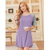 imageEkouaer Nightgowns for Women Bamboo Viscose Sleep Shirts Short Sleeve Nightshirt Casual Sleepdress Soft Sleepwear SXXXLLilac