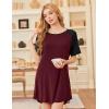 imageEkouaer Nightgowns for Women Bamboo Viscose Sleep Shirts Short Sleeve Nightshirt Casual Sleepdress Soft Sleepwear SXXXLWine Red