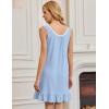 imageEkouaer Nightgowns for Women Sleeveless Nightdress Cute Night Gowns Short Sleepshirt Soft Sleepwear Pajama Dress SXXXLLight Blue