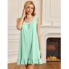 imageEkouaer Nightgowns for Women Sleeveless Nightdress Cute Night Gowns Short Sleepshirt Soft Sleepwear Pajama Dress SXXXLLight Green