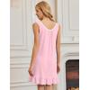 imageEkouaer Nightgowns for Women Sleeveless Nightdress Cute Night Gowns Short Sleepshirt Soft Sleepwear Pajama Dress SXXXLPink