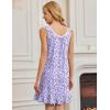 imageEkouaer Nightgowns for Women Sleeveless Nightdress Cute Night Gowns Short Sleepshirt Soft Sleepwear Pajama Dress SXXXLPurple Abstract Dots