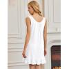 imageEkouaer Nightgowns for Women Sleeveless Nightdress Cute Night Gowns Short Sleepshirt Soft Sleepwear Pajama Dress SXXXLWhite