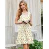 imageEkouaer Nightgowns for Women Sleeveless Nightdress Cute Night Gowns Short Sleepshirt Soft Sleepwear Pajama Dress SXXXLYellow Floral