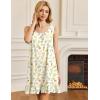 imageEkouaer Nightgowns for Women Sleeveless Nightdress Cute Night Gowns Short Sleepshirt Soft Sleepwear Pajama Dress SXXXLYellow Floral