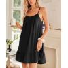 imageEkouaer Nightgowns for Women Spaghetti Strap Night Gown Sleeveless Sleep Dress Chemise SleepwearBlack