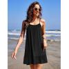 imageEkouaer Nightgowns for Women Spaghetti Strap Night Gown Sleeveless Sleep Dress Chemise SleepwearBlack