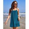 imageEkouaer Nightgowns for Women Spaghetti Strap Night Gown Sleeveless Sleep Dress Chemise SleepwearBlue Green