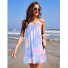 imageEkouaer Nightgowns for Women Spaghetti Strap Night Gown Sleeveless Sleep Dress Chemise SleepwearBlue Pink Tie Dye