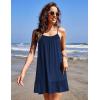 imageEkouaer Nightgowns for Women Spaghetti Strap Night Gown Sleeveless Sleep Dress Chemise SleepwearNavy Blue