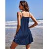 imageEkouaer Nightgowns for Women Spaghetti Strap Night Gown Sleeveless Sleep Dress Chemise SleepwearNavy Blue