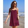 imageEkouaer Nightgowns for Women Spaghetti Strap Night Gown Sleeveless Sleep Dress Chemise SleepwearWine Red