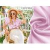 imageEkouaer Satin Pajama Set for Women Button Up 2 Piece Silky Pj Shorts Set Soft Sleepwear Short Sleeve LoungewearPink