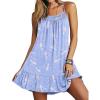 imageEkouaer Nightgowns for Women Spaghetti Strap Night Gown Sleeveless Sleep Dress Chemise SleepwearBlue Birds