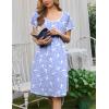 imageEkouaer Moo Moos for Women Short Sleeve House Dresses with Pockets Pleated Mumu Dress Soft Nightgowns SXXXLBlue  White Birds