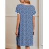 imageEkouaer Moo Moos for Women Short Sleeve House Dresses with Pockets Pleated Mumu Dress Soft Nightgowns SXXXLBlue White  Red Florals
