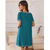imageEkouaer Nightgowns for Women 2 Pack Night Gowns Short Sleeve Sleepshirts Pullover Nightshirts Soft Sleepwear SXXXLBlackBlue Green