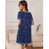 imageEkouaer Nightgowns for Women 2 Pack Night Gowns Short Sleeve Sleepshirts Pullover Nightshirts Soft Sleepwear SXXXLBlackBlue Star