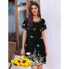 imageEkouaer Nightgowns for Women 2 Pack Night Gowns Short Sleeve Sleepshirts Pullover Nightshirts Soft Sleepwear SXXXLBlackFlower Butterfly
