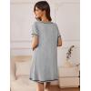 imageEkouaer Nightgowns for Women 2 Pack Night Gowns Short Sleeve Sleepshirts Pullover Nightshirts Soft Sleepwear SXXXLBlackLight Grey