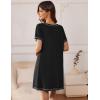 imageEkouaer Nightgowns for Women 2 Pack Night Gowns Short Sleeve Sleepshirts Pullover Nightshirts Soft Sleepwear SXXXLBlackTie Dye