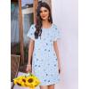 imageEkouaer Nightgowns for Women 2 Pack Night Gowns Short Sleeve Sleepshirts Pullover Nightshirts Soft Sleepwear SXXXLCoffeeStar Print