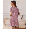 imageEkouaer Nightgowns for Women 2 Pack Night Gowns Short Sleeve Sleepshirts Pullover Nightshirts Soft Sleepwear SXXXLLeopardButterfly Print