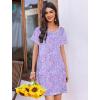 imageEkouaer Nightgowns for Women 2 Pack Night Gowns Short Sleeve Sleepshirts Pullover Nightshirts Soft Sleepwear SXXXLStarDragonfly Print