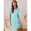 imageEkouaer Nightgowns for Women 2 Pack Night Gowns Short Sleeve Sleepshirts Pullover Nightshirts Soft Sleepwear SXXXLStarDragonfly Print