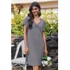 imageEkouaer Nightgowns for Women Short Sleeve Night Gown Comfy Sleep Shirt Soft Sleep Dress Pleated SleepwearAmedium Gray