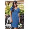 imageEkouaer Nightgowns for Women Short Sleeve Night Gown Comfy Sleep Shirt Soft Sleep Dress Pleated SleepwearBlue Dog Paw