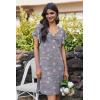 imageEkouaer Nightgowns for Women Short Sleeve Night Gown Comfy Sleep Shirt Soft Sleep Dress Pleated SleepwearGray Coffee