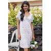 imageEkouaer Nightgowns for Women Short Sleeve Night Gown Comfy Sleep Shirt Soft Sleep Dress Pleated SleepwearWhite Flowers