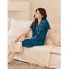 imageEkouaer Womens Cotton Nightgowns Button Down Sleep Shirts Soft Night Shirts Night DressBlue Green