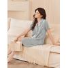 imageEkouaer Womens Cotton Nightgowns Button Down Sleep Shirts Soft Night Shirts Night DressLight Grey