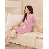 imageEkouaer Womens Cotton Nightgowns Button Down Sleep Shirts Soft Night Shirts Night DressLight Pink