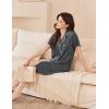 imageEkouaer Womens Cotton Nightgowns Button Down Sleep Shirts Soft Night Shirts Night DressMedium Grey