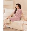 imageEkouaer Womens Cotton Nightgowns Button Down Sleep Shirts Soft Night Shirts Night DressPink