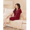 imageEkouaer Womens Cotton Nightgowns Button Down Sleep Shirts Soft Night Shirts Night DressRed