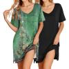 A_black/Green Ethnic Style