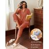 imageEkouaer Cotton Pajamas Sets for Women 2 Piece Button Down Short Sleeve Pj Set with Long Pants Lounge Set Soft Sleepwear SXXLClay