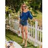 imageEkouaer Nightgown for Women Bamboo Viscose Sleepshirt short sleeve Nightshirt V Neck T shirt Night gown Boyfriend SleepwearPeacock Blue