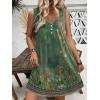 imageEkouaer Nightgown for Women Tank Night Gown Sleeveless Sleep Shirt Button Night Shirt with Pockets Soft Sleep DressAfloral Green