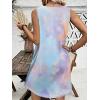 imageEkouaer Nightgown for Women Tank Night Gown Sleeveless Sleep Shirt Button Night Shirt with Pockets Soft Sleep DressAtie Dye Blue