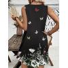 imageEkouaer Nightgown for Women Tank Night Gown Sleeveless Sleep Shirt Button Night Shirt with Pockets Soft Sleep DressButterfly Black