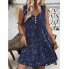 imageEkouaer Nightgown for Women Tank Night Gown Sleeveless Sleep Shirt Button Night Shirt with Pockets Soft Sleep DressConstellation