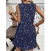imageEkouaer Nightgown for Women Tank Night Gown Sleeveless Sleep Shirt Button Night Shirt with Pockets Soft Sleep DressConstellation