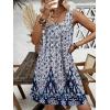 imageEkouaer Nightgown for Women Tank Night Gown Sleeveless Sleep Shirt Button Night Shirt with Pockets Soft Sleep DressFloral Navy Blue